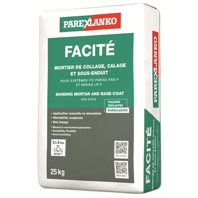 Mortier de collage-calage & sous enduit p/ ITE Facité sac 25kg