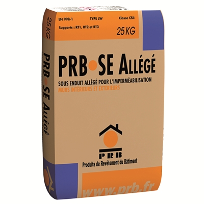 Sous enduit d'imperm. monocouche fibré allégé PRB SE allégé sac 25kg Gris