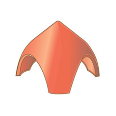 Calotte 1 faîtière 2 arêtiers D. 340mm acc. commun 462XL Ardoisé Terreal