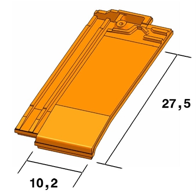 Demi-tuile 102 x 275mm (1.9/ml) Giverny PV 5GPV Ardoisé