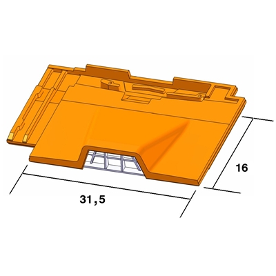 Tuile chatière de ventilation + grille (25cm²) Rully 613RU Ardoisé