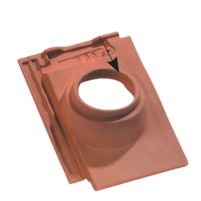 Tuile à douille D. 126mm Beauvoise 302.31 Flammé Rustique 034