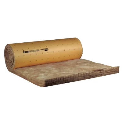 Laine de verre rouleau Acoustiplus 032 + kraft ép. 100mm 120cm x 2.70ml R=3.15m² K/W