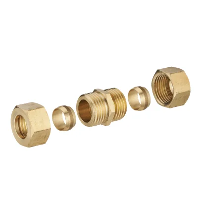 Raccord laiton droit à visser union double égal bicône écrou 15 x 21 D. 14mm