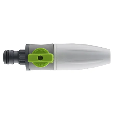 Lance d'arrosage plastique jet réglable Aroz raccord automatique + vanne d'arrêt