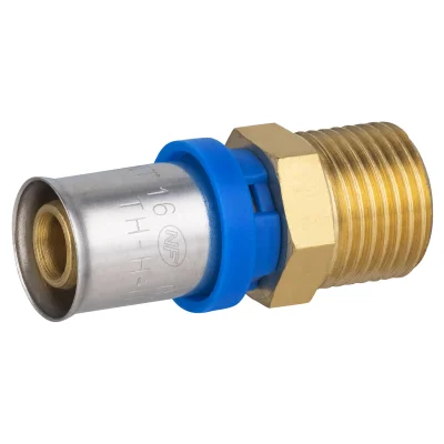 Raccord multicouche à sertir multiprofil droit mâle 1/2 D. 16mm