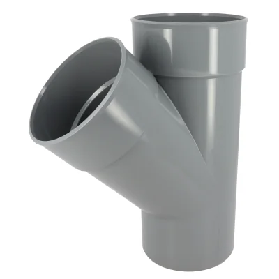 Culotte pvc d'évacuation simple 45° MF D. 140mm BY14 Gris