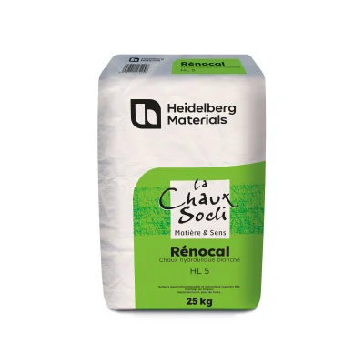 Liant Chaux et Ciment Blanc i.design Renocal HL 5 sac 25kg
