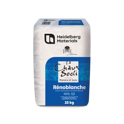 Chaux Blanche pure i.design Renoblanche NHL 3.5 CE sac 25kg