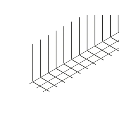 Armature acier en L p/ parpaing à bancher 35 x 70cm (3HA7) E = 25cm 4.00ml