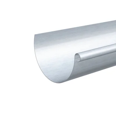 Gouttière zinc 1/2 ronde ép. 0.80mm dév. 333mm 4.00ml Naturel Rheinzink