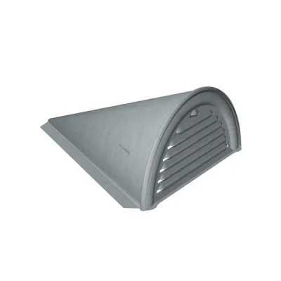 Chatière zinc à souder demi-ronde (ventilation 57cm²) Granum Extra Granite