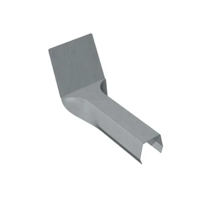 Couvre joint de tête zinc p/ couverture à tasseaux ép. 0.65mm dév. 100mm Granum Extra Granite