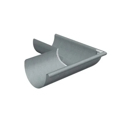 Equerre zinc extérieure dév. 333mm p/ gouttière 1/2 ronde Granum Extra Granite