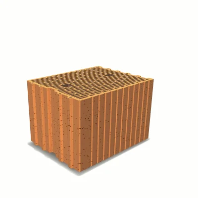 Brique de mur T.C base Porotherm R301 ép. 300mm 249 x 373mm R=2.65m² K/W