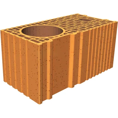 Brique de mur T.C poteau Porotherm R257 ép. 250mm 249 x 500mm
