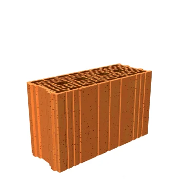 Brique de mur T.C base Porotherm R201 Th+ ép. 200mm 249 x 500mm R=1.45m² K/W