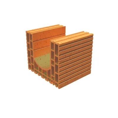 Brique de mur T.C linteau-chaînage Porotherm R310 ép. 300mm 249 x 250mm