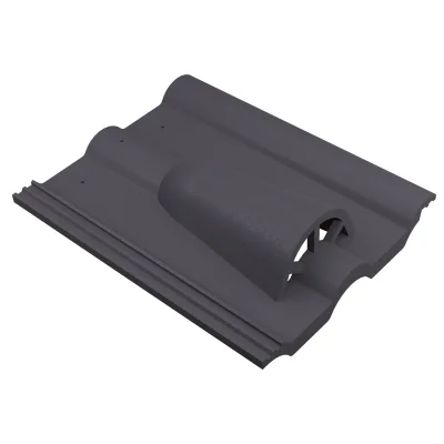 Tuile chatière de ventilation grillagée (18cm²) Double Romane DY042 Ardoise 11