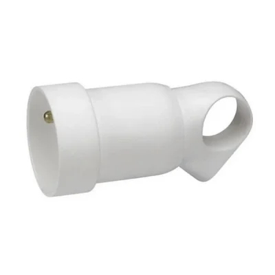 Fiche plastique femelle 2P+T 16A Annela avec anneau Blanc R.50104 LEGRAND