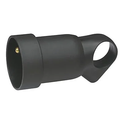 Fiche plastique femelle 2P+T 16A Annela avec anneau Noir R.50108 LEGRAND