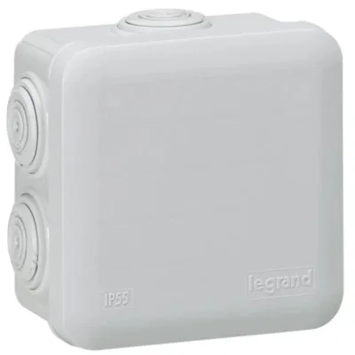 Boîte dérivation saillie 80 x 80mm Plexo Gris R.94517 LEGRAND