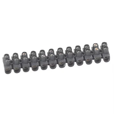 Barette raccordement 12 bornes 250V maxi 2,5mm² 24A Nylbloc Noir LEGRAND
