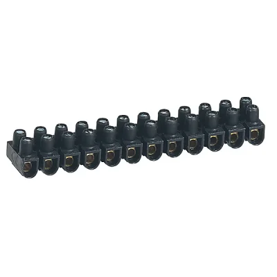 Barette raccordement 12 bornes 250V maxi 6mm² 41A Nylbloc Noir LEGRAND
