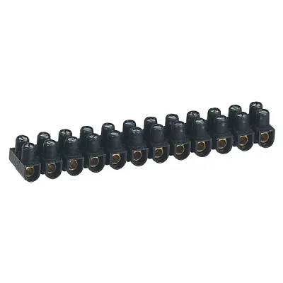 Barette raccordement 12 bornes 250V maxi 10mm² 57A Nylbloc Noir LEGRAND