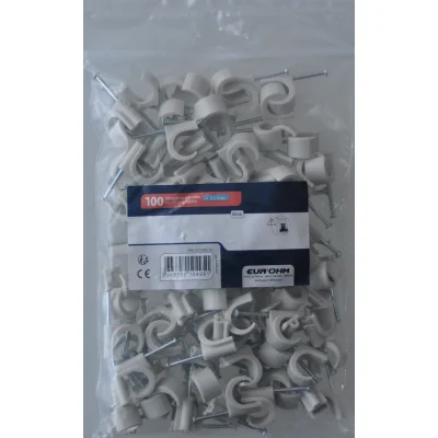Cavaliers souple p/ câble D. 8 à 12mm Gris blister de 100 EUR'OHM