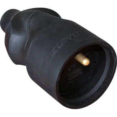 Fiche femelle IP44 noir EUR'OHM