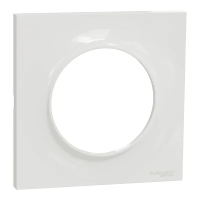 Plaque de finition clipsable 1 module Odace Style Blanc SCHNEIDER