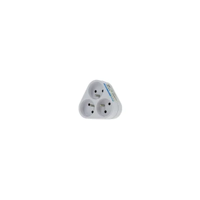 Fiche plastique triplite 3 x 2P+T 16A triangle Blanc SIANCE