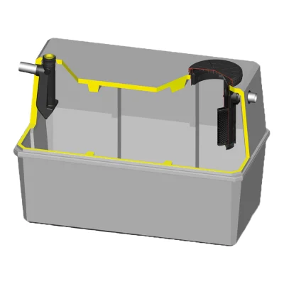 Fosse toutes eaux béton 3000L 30BI prefiltre incorporé à cassette Gris