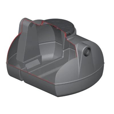 Bac dégraisseur polyéthylène ovoïde 200L 100 x 72cm ht. 67cm