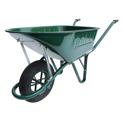 Brouette rénovation 1320 roue gonflable coffre 12/10ème 110L nez rond Vert