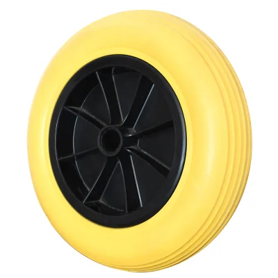 Roue de brouette D. 36cm jante plastique pneu souple increvable