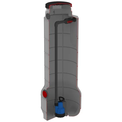 Poste de relevage polyéthylène Drain'up eaux claires D. 60 x 150cm + pompe