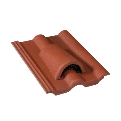 Tuile chatière de ventilation grillagée (18cm²) Double Romane DY042 Rouge Vieilli 90 (Badiane 90)