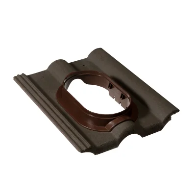 Tuile à douille univ. (Durovent D. 110-160mm) Double Romane DR045 Brun 04