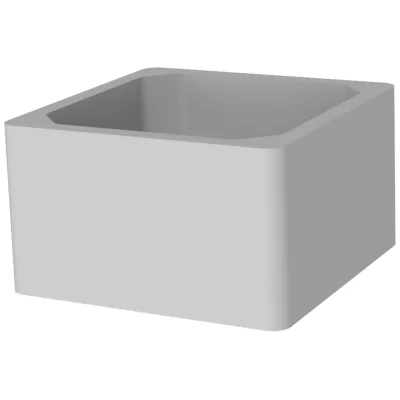 Rehausse béton allégé 30 x 30 ht. 20cm p/ regard CR30S Gris
