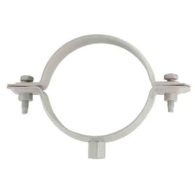 Collier à embase type 7/150 acier Galvanisé Skygrey p/ tuyau D. 80mm Quartz