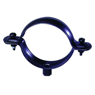 Collier à embase type 7/150 acier Galvanisé Basalte p/ tuyau D. 80mm Anthracite