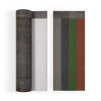 Membrane d'étanchéité surfacée + paillettes d’ardoise Derbicolor 4FR Blanche rouleau 1.10 x 7.27ml