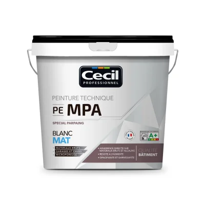 Peinture int. acrylique spécial parpaing PE MPA 5L Blanc Mat