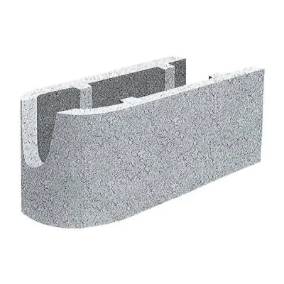 Parpaing à bancher Varibloc grand rayon ép. 200mm 20 x 50cm Alkern