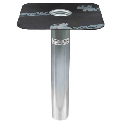 Evacuation d'eau pluviale p/ toiture terrasse + platine bitume Draini Droite BTM 75mm x 0.60ml