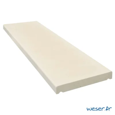 Chaperon de mur béton Pierre Lisse plat CHPL ép. 40mm 30 x 99cm Crème