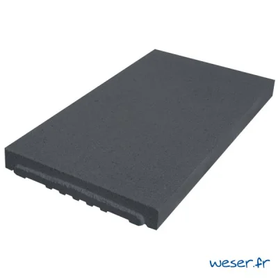 Chaperon de mur béton Optipose plat CHRO ép. 40mm 28 x 49cm Dark