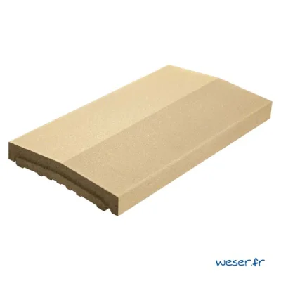 Chaperon de mur béton Optipose 2 pentes CHRO ép. 40-52mm 28 x 49cm Ton Pierre